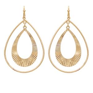 Layered & Textured Teardrop Earrings